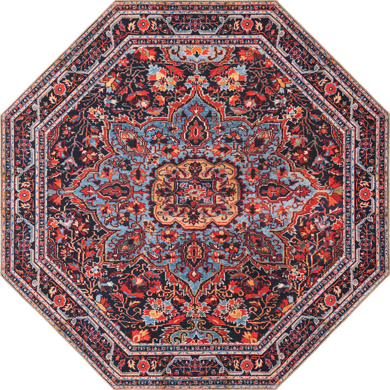 Mauri Chenille Oriental Indoor Rug, Octagon 7'6" x 7'6"