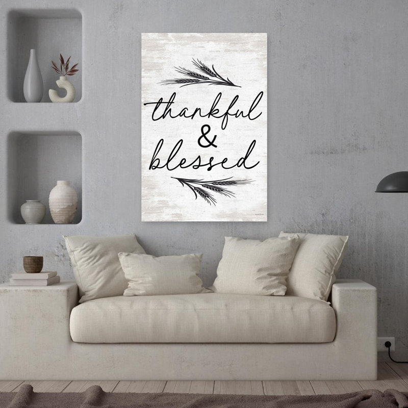 «Thankful Blessed», art contemporain abstrait, H 36 po x l 24 po