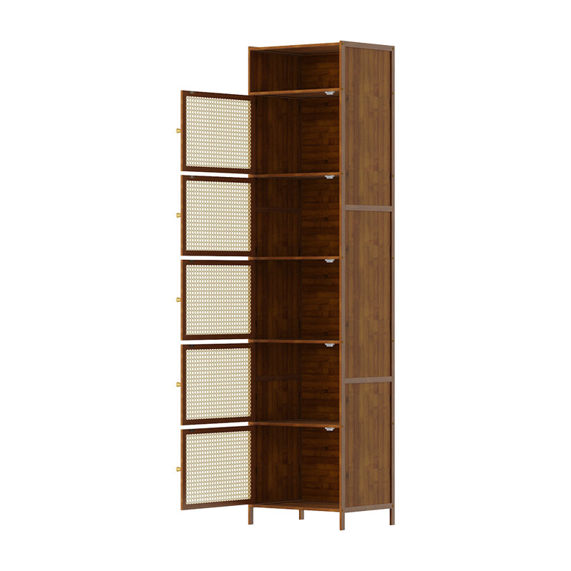 170cm H x 43cm W Bamboo / Rattan Bookcase