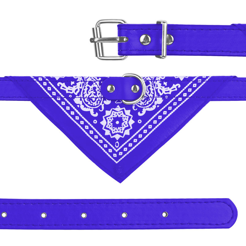 Bandana Pet Collar, Blue