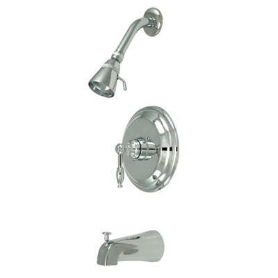 Robinet de baignoire et douche à pression équilibrée à poignée simple Kingston Brass Naples
