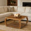 Solid Wood Pedestal Coffee Table with Storage