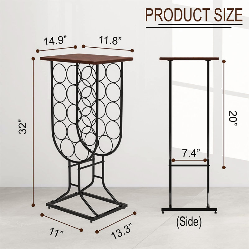 Colwich 14 Bottle Floor Wine Bottle Rack
