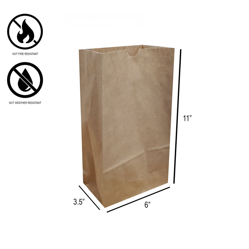 Sacs en papier Luminaria, brun clair - 100 unités