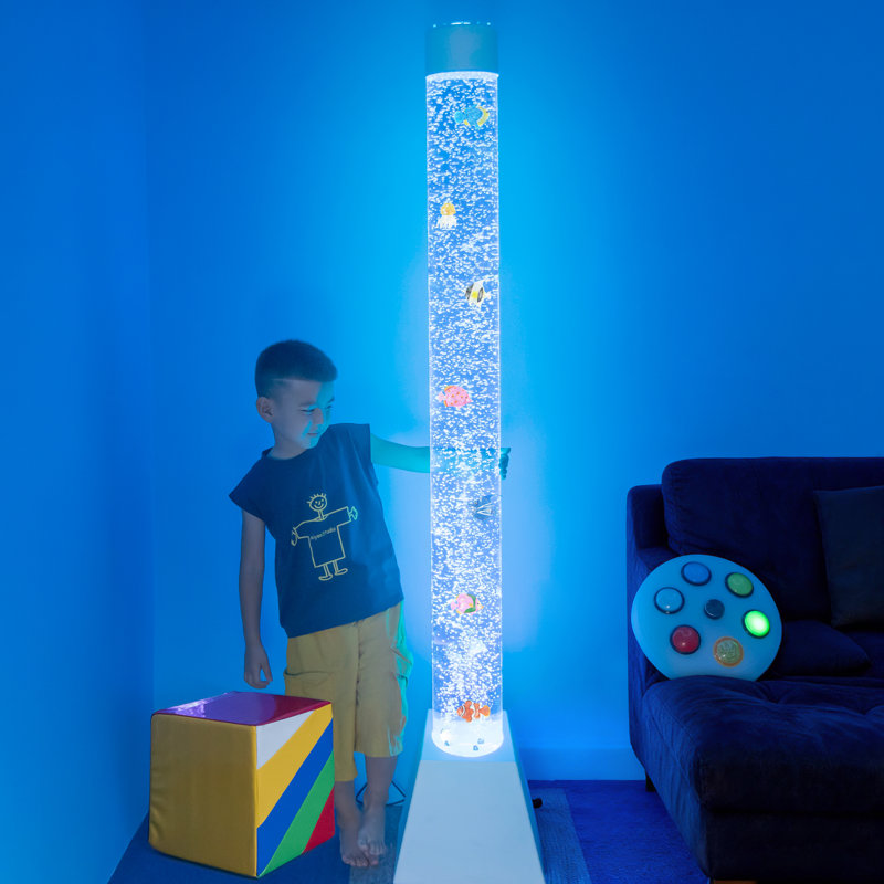 Lampe sur pied à tube à bulles - Fonctionne avec divers contrôleurs, lumière d'humeur d'aquarium à changement de couleur pour la stimulation visuelle et la relaxation dans la maison, les salles sensorielles et les centres de thérapie (tube à bulles