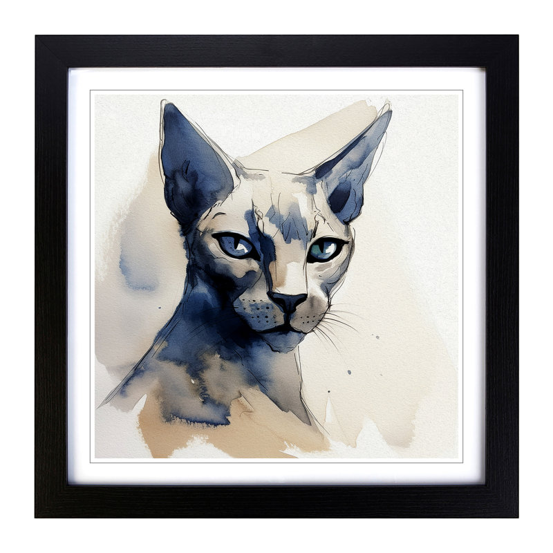 Single Picture Frame Print on Wood, Black