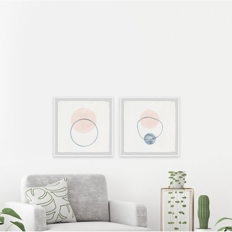 Diptyque à cercles imparfaits, H 12 po x l 12 po x P 1,5 po