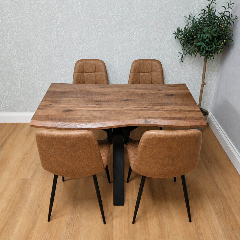 Dining Set, 75cm H x 80cm W x 140cm D, 5