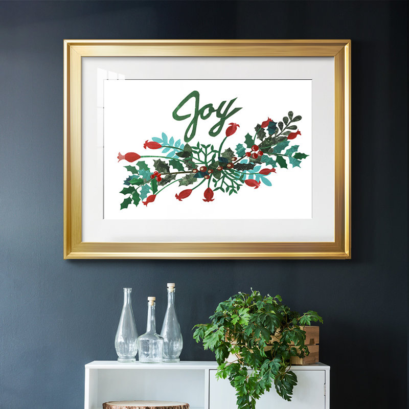 «Cut Wreath Christmas I», impression sur papier, Or, H 19 po x l 27 po x P 1,5 po
