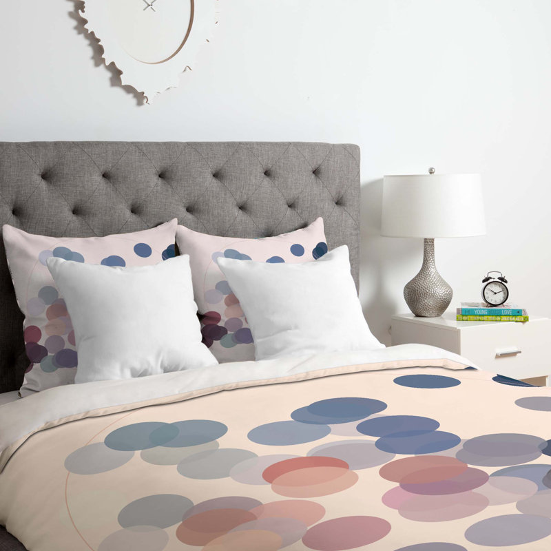 Gabi Polyester Dots Duvet Cover, Twin/Twin XL Duvet Cover + 1 Standard Sham