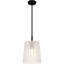 Mini-luminaire suspendu noir mat 1 lumière Alkis