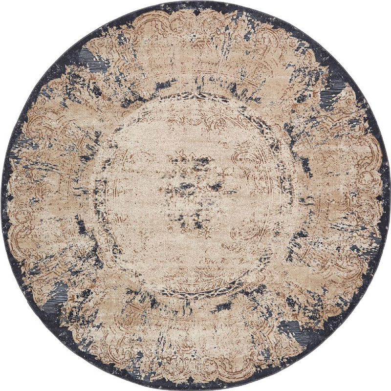 Widener Ikat Indoor Rug, Round 8'