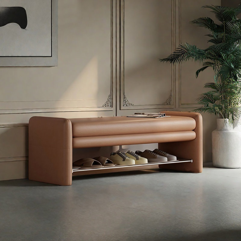 Tabouret à langer avec rangement 47,2 po, Orange