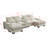 6-Seat Module Sectional Chenille Fabric Sofa With Console&Ottoman-880399176