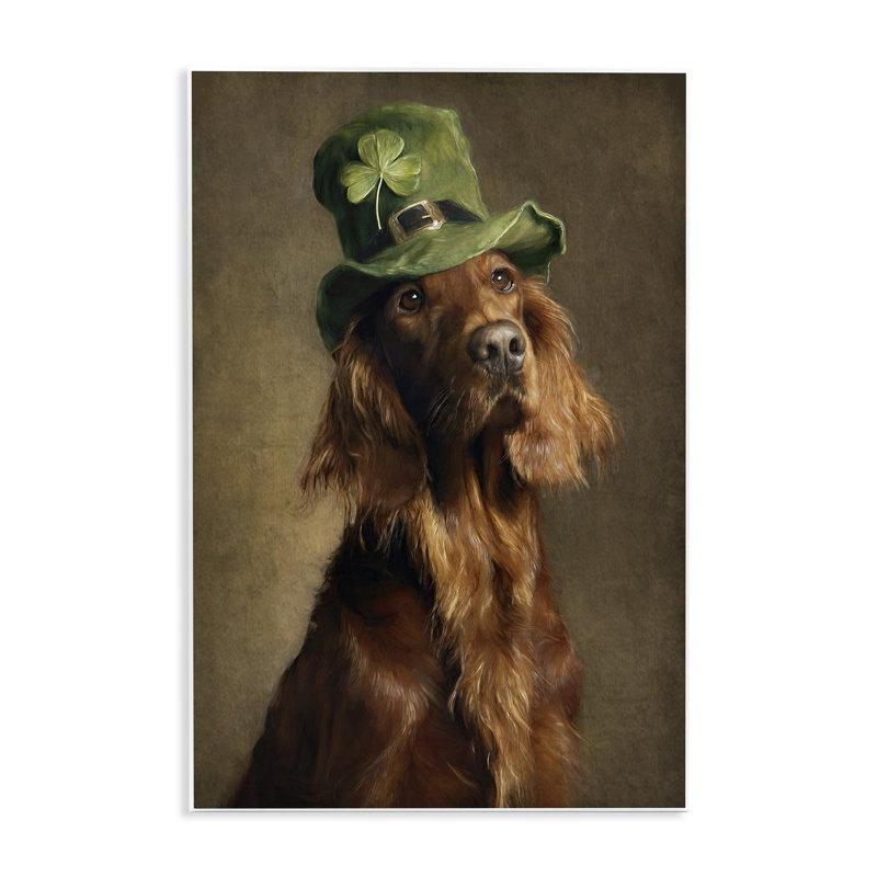 Plaque murale The Setter irlandais, design par Tina LeCour, H 15 po x l 10 po