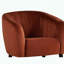 Fauteuil demi-tonneau Contemporary Burnt Orange - Pieds foncés