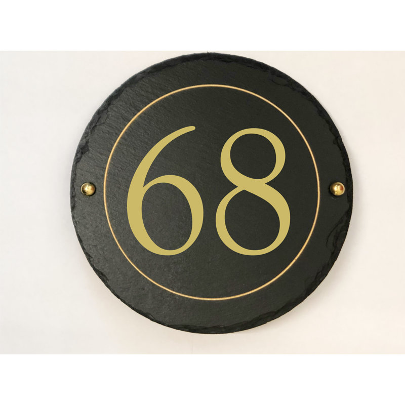 Easingwold 24cm H Stone House Number, 68