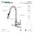 Kingston Brass Continental Single-Handle Pull-Down Kitchen Faucet-29272968
