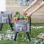 Pot de fleurs statue de dieu grec 11 "x 13" x 22 "avec pieds