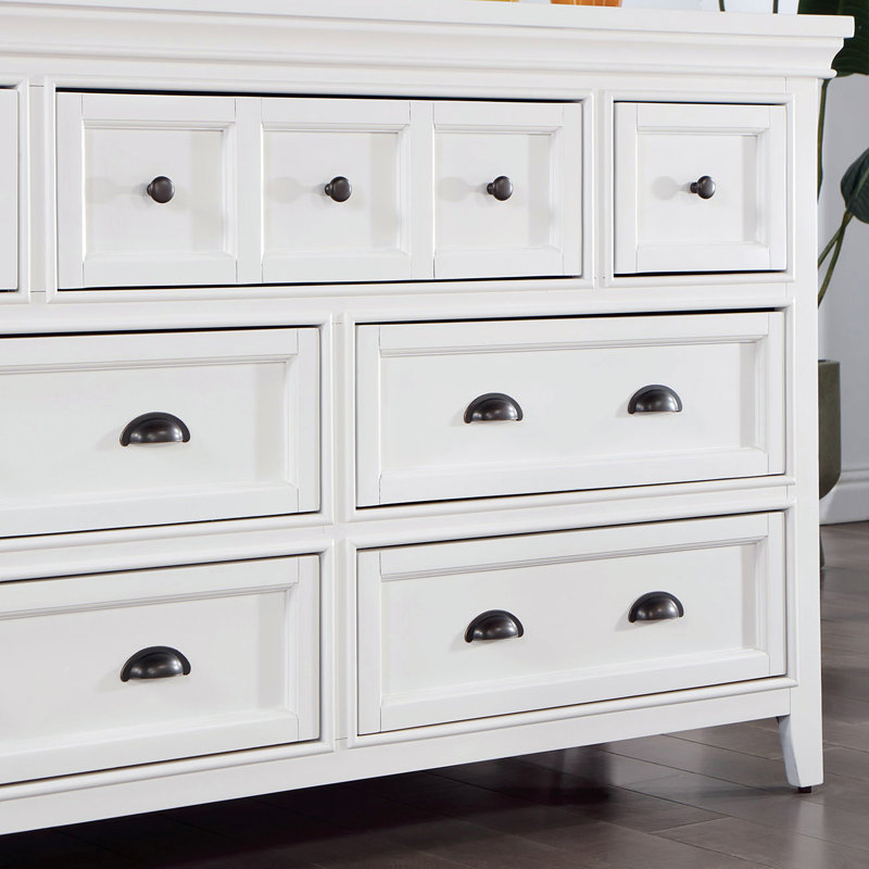 Genesha Solid Wood Piece Bedroom Set, Queen, White