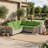 5-Person All-Weather PE Wicker Outdoor Sectional Sofa Set With Cushions And Wide Armrests-1938699303