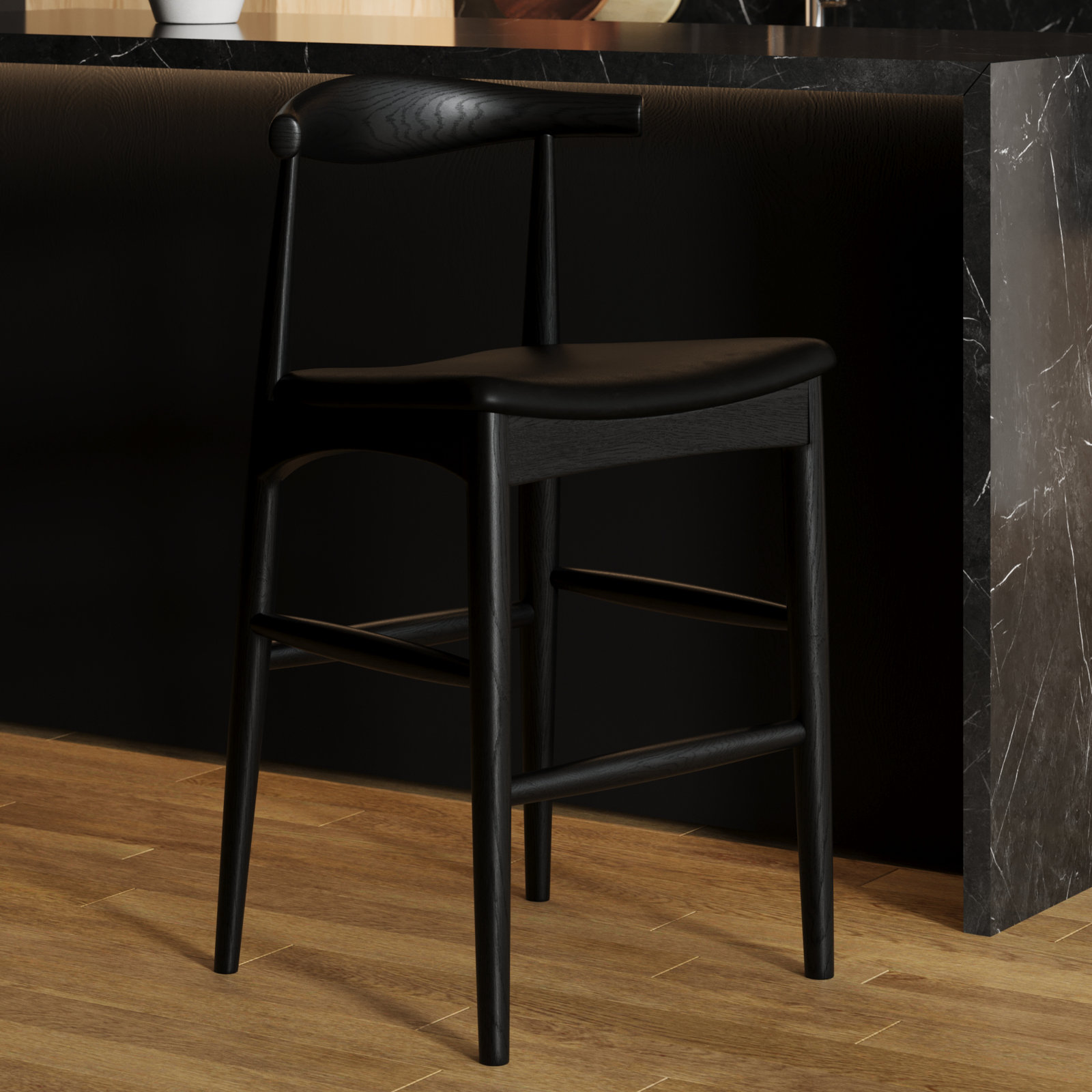 Ardo Bar Stool, Bar Stool (28.50" Seat Height), Black