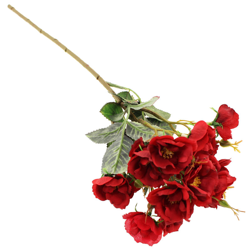 Fabric Rose Arrangement, Red