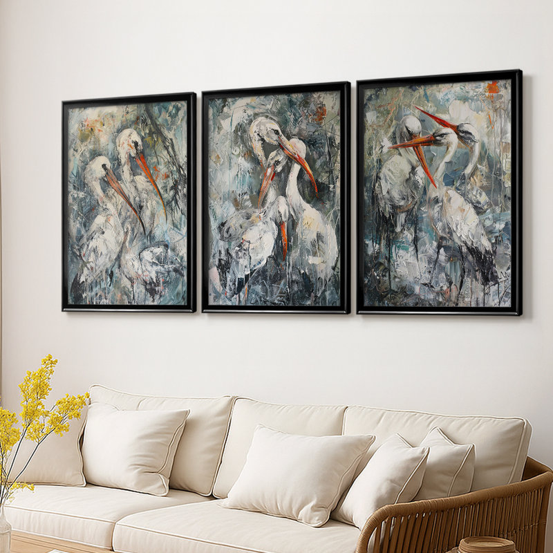 NAUTICAL Series CCXLIV - Toile tendue avec châssis sur mesure - 3 pièces, Noir, H 21 po x l 30 po