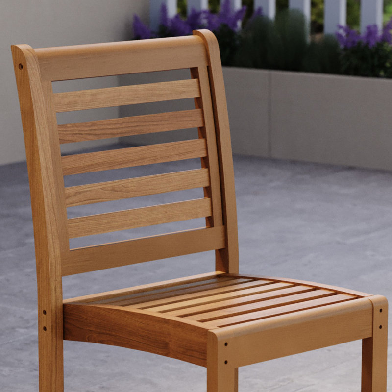 Chaises de patio d'extérieur en bois Kennison 4 pièces FSC