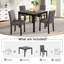 Ensemble de table de salle à manger 5 pièces avec 4 chaises, moderne et durable pour les dîners de famille et les rassemblements, conception compacte pour les cuisines et les salles à manger compactes