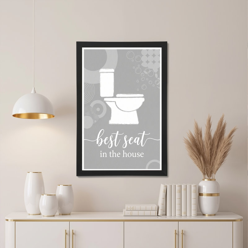 Ensemble de 1 tableau sur toile « Meilleur siège de toilette de la maison », H 18 po x l 12 po