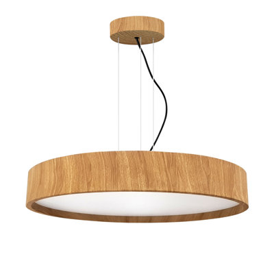 Griffen 1 - Light Walnut LED Drum Pendant