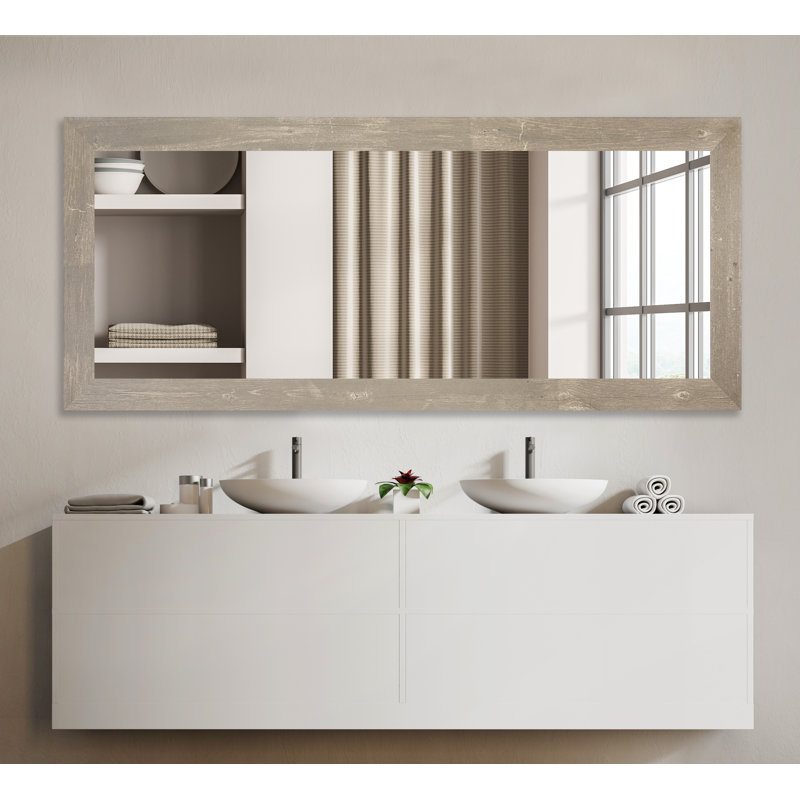 Miroir décoratif, 33 po x 78 po, Brun récolte
