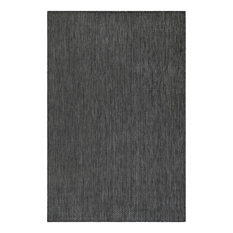 Avaughn Black Indoor/Outdoor Area Rug, Rectangle 5'3" x 7'1", Black
