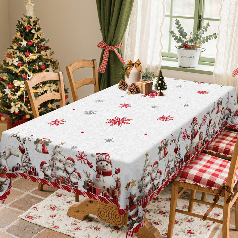 Nappe blanche en polyester lavable, L 70,8 po x l 55,12 po