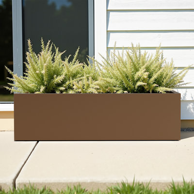 Jardinières rectangulaires en métal pour plantes d'extérieur