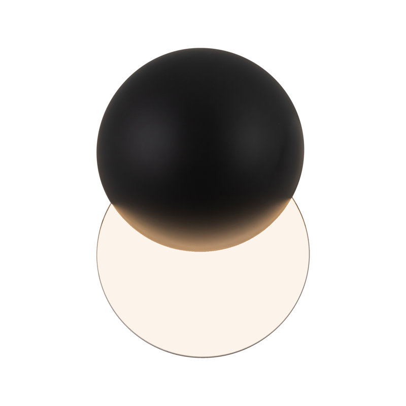 Void 12-in Black dimmable LED Wall Sconce, Matte Black