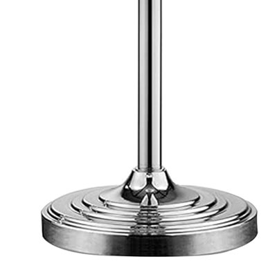 Fena Floor Lamp, Crystal Accent Drum Shade, 62 Inch Chrome Metal Base