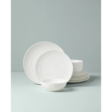 Lenox Chelse Muse Fleur 12-Piece Dinnerware Set - White