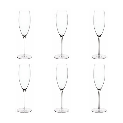 Liana 220ml Handmade Crystal Flute Set
