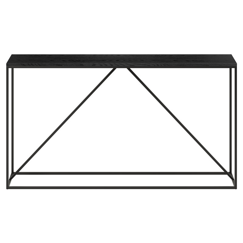 Console Table, Black Grain, 76 H x 140 W x 30 D cm