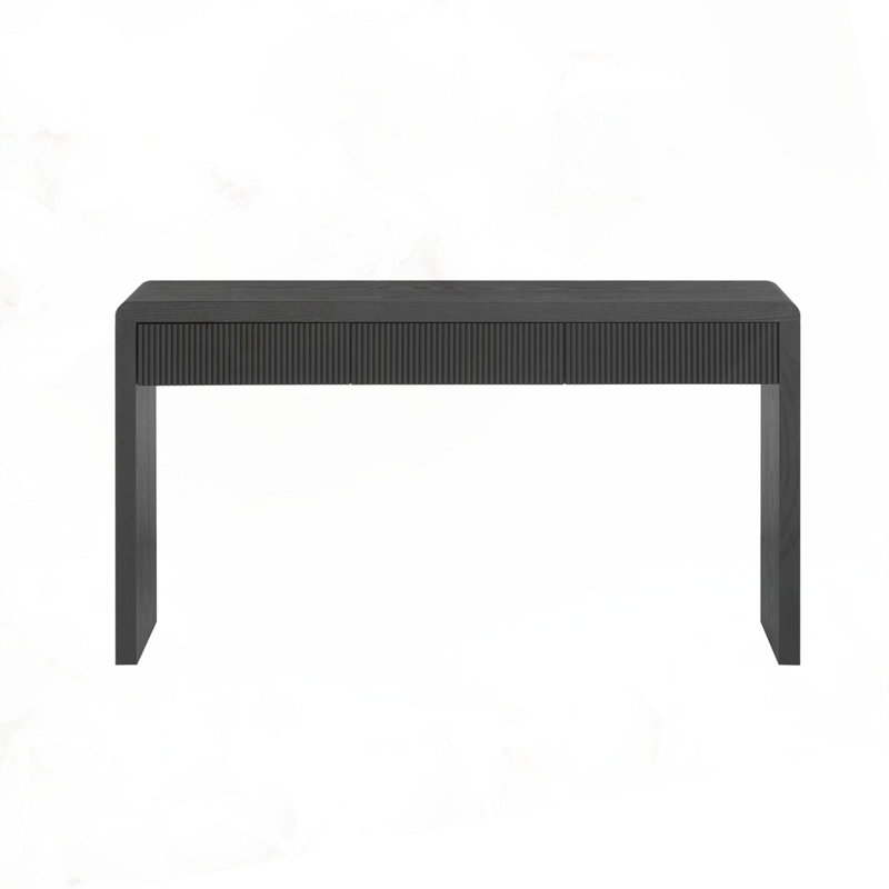 Console rustique avec tiroirs, Noir