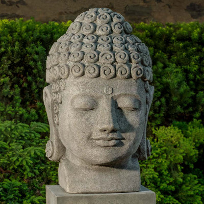 Temple, tête de bouddha