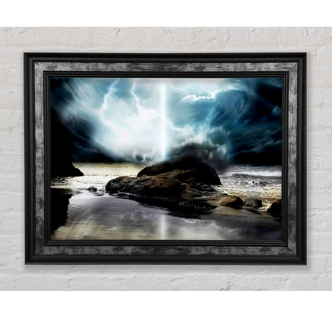 Storm On The Beach - Einzelne Bilderrahmen Kunstdrucke