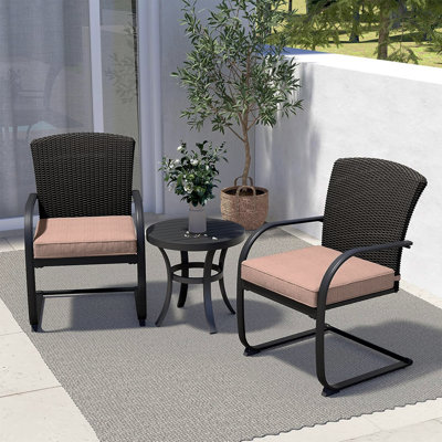 Ensemble de conversation à assise profonde et coussins 3 pièces