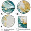Bleu sarcelle or surréel spirales I - abstrait spirales murales salon-1133265993-1133265988