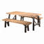 Ensemble repas d'extérieur avec 2 bancs et 1 table repas (3 pièces)
