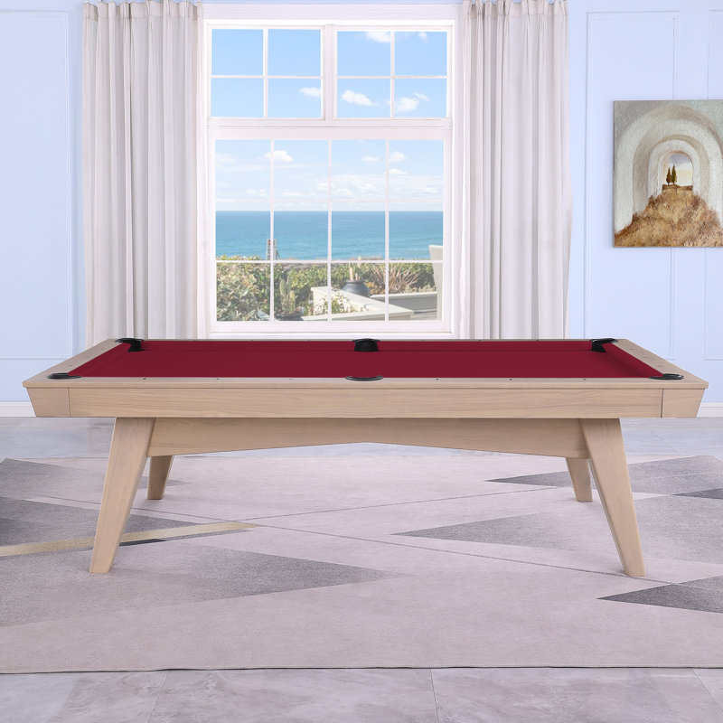 Table de billard en ardoise avec plateau de salle à manger ModArt, 8 pi, Bois flotté, Bourgogne