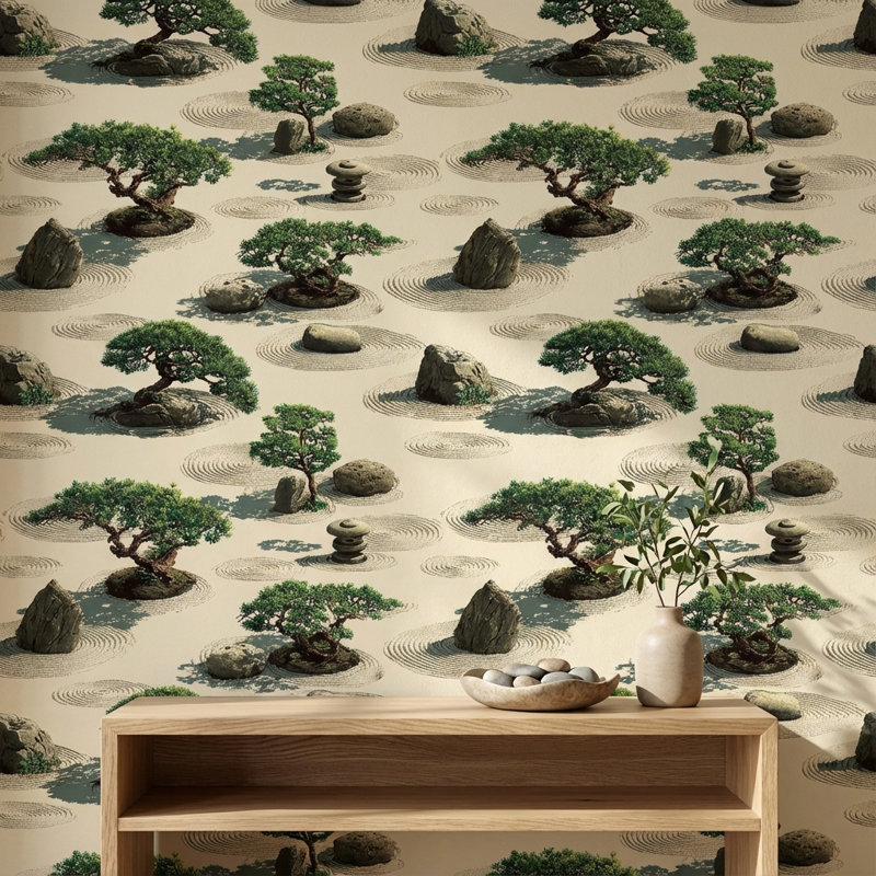 Papier peint japonais Zen Garden