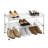 2-Tier (9 Pair) Stackable Steel Mesh Shoe Storage Rack